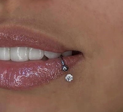 16g Double Bead Ball Lip Labret Ring Bar Surgical Steel Horseshoe Hoop  Piercing | eBay